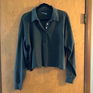Aerie Dark Green Button Down Shirt